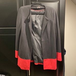 Great black and red detail jacket.